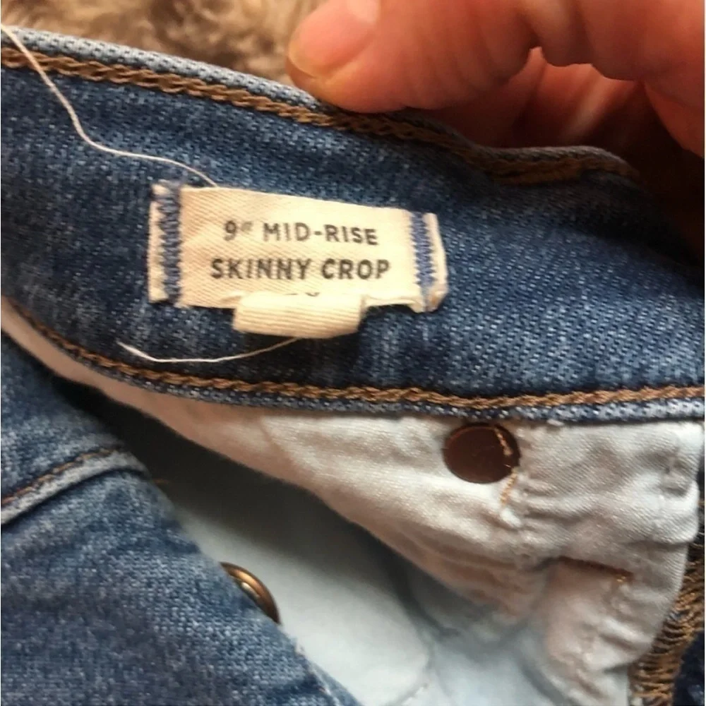 Madewell 9” Mid-Rise Skinny Crop Blue Jeans